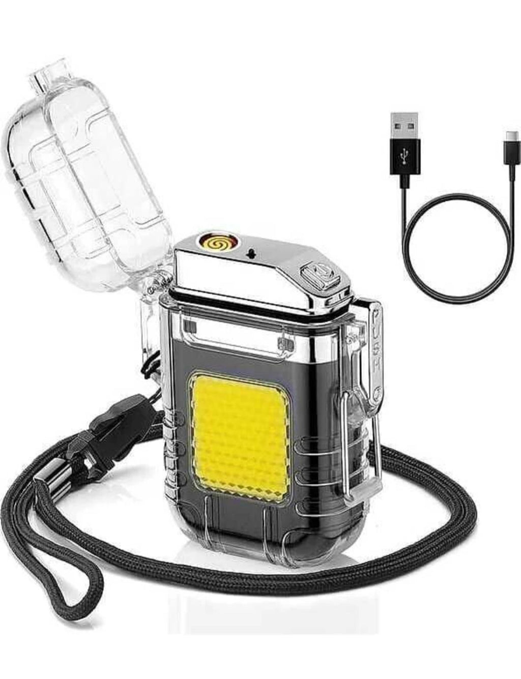RECHARGEABLE WATERPROOF LED FLASHLIGHT & ELECTRIC LIGHTER