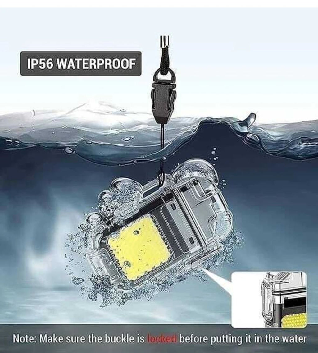 RECHARGEABLE WATERPROOF LED FLASHLIGHT & ELECTRIC LIGHTER