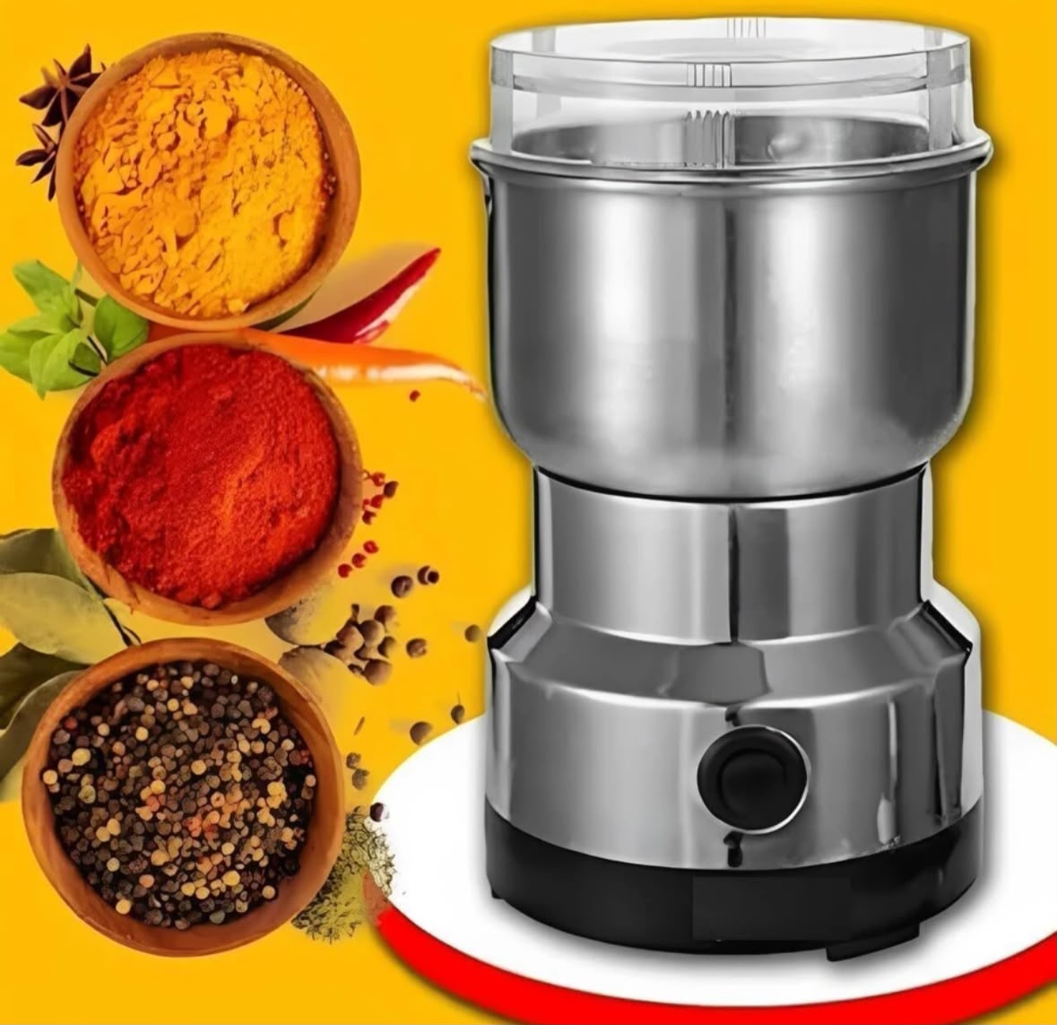 NIMA ELECTRIC STAINLESS STEEL SPICE AND COFFEE BEAN GRINDER