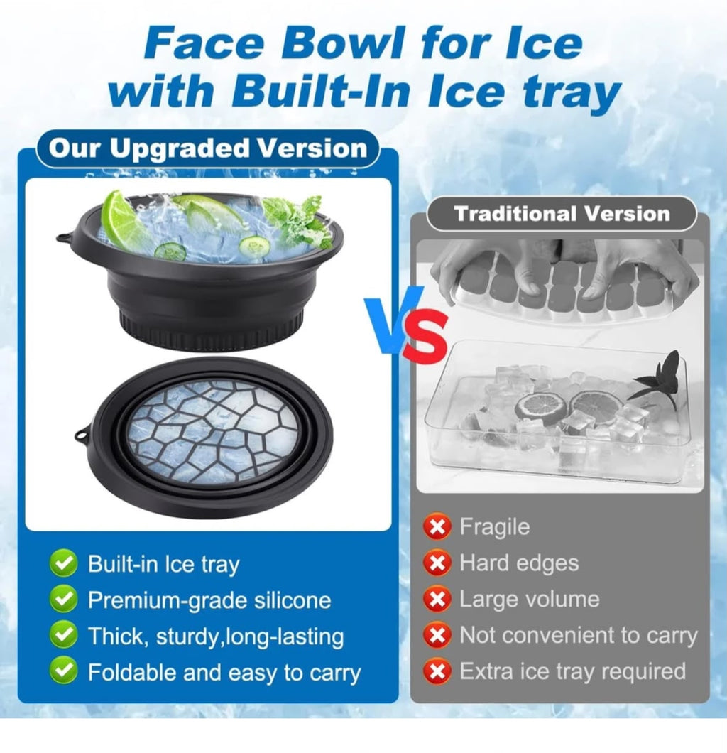 SILICONE CRYOTHERAPY ICE BOWL FOR FACIAL SPA AND SKINCARE REFRESH