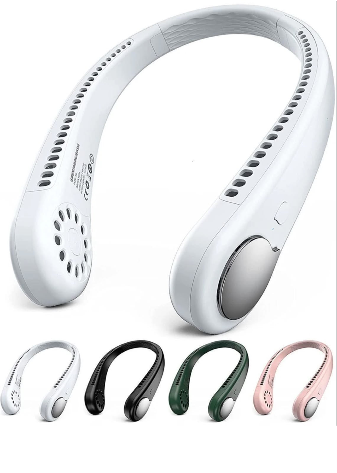 PORTABLE BLADELESS HANGING NECK FAN FOR HANDS-FREE PERSONAL COOLING
