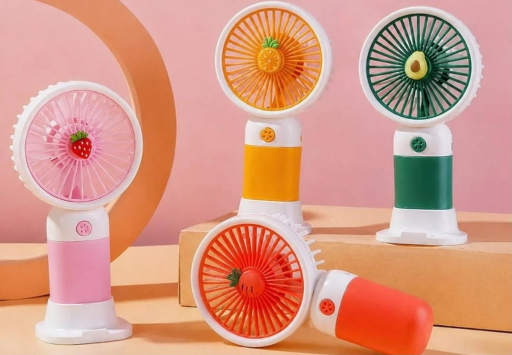 MINI PORTABLE HANDHELD FAN WITH DESKTOP CRADLE BASE