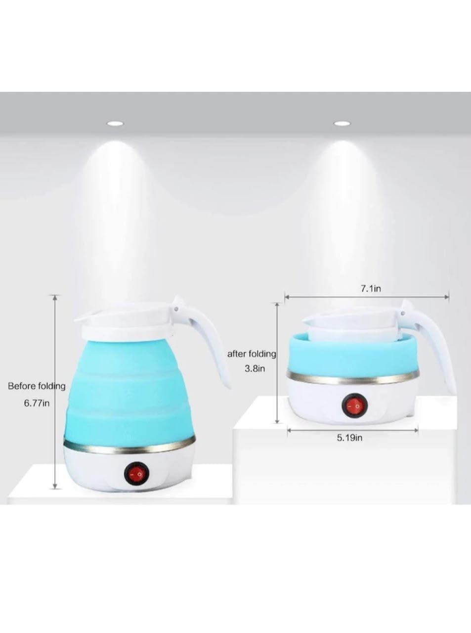 COLLAPSIBLE SILICONE ELECTRIC KETTLE FOR TRAVEL AND HOME