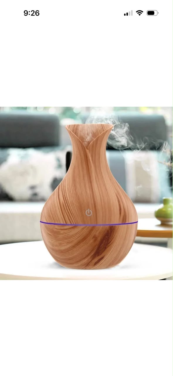 WOOD GRAIN PETAL MOUTH ULTRASONIC HUMIDIFIER AND ESSENTIAL OIL DIFFUSER