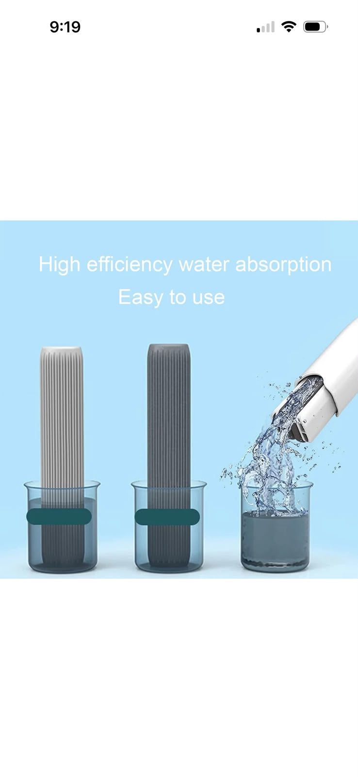 PORTABLE MINI SPONGE COTTON MOP FOR SELF-SQUEEZING HAND-FREE CLEANING
