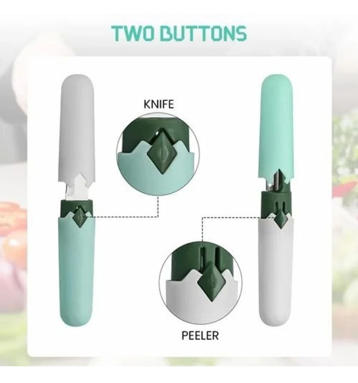 MULTI-FUNCTIONAL 2-IN-1 FRUIT KNIFE AND VEGETABLE PEELER SET