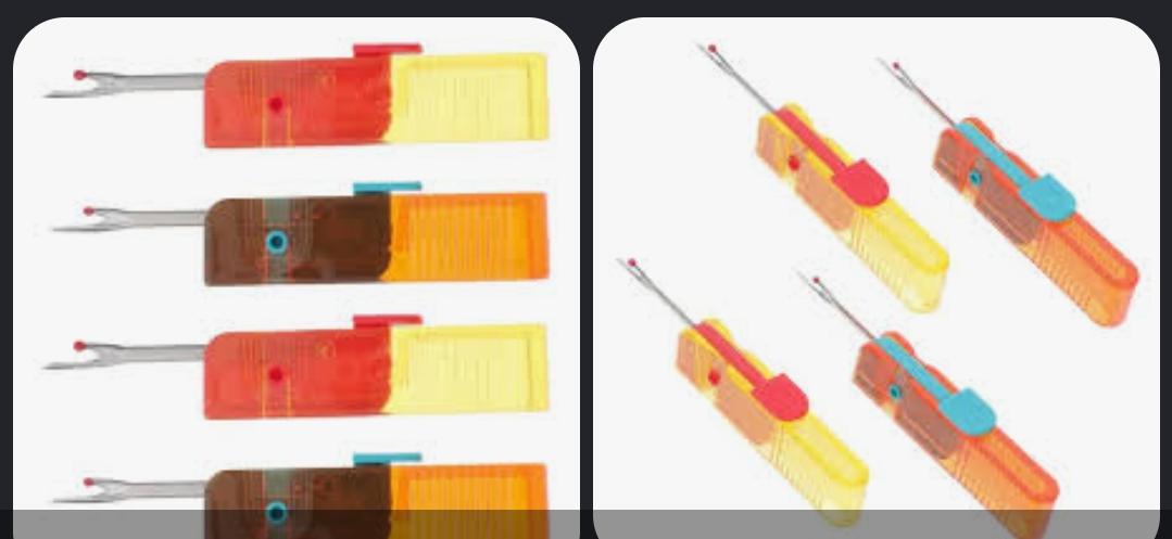 5 pcs RETRACTABLE SEAM RIPPER SET – PORTABLE SEWING AND THREAD REMOVAL TOOL