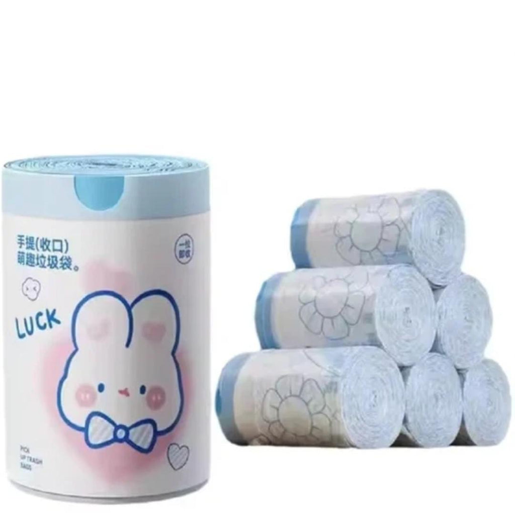 DRAWSTRING TRASH BAGS WITH CUTE RABBIT DESIGN
