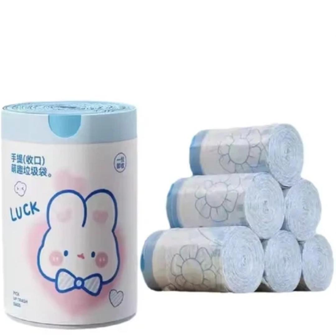 DRAWSTRING TRASH BAGS WITH CUTE RABBIT DESIGN