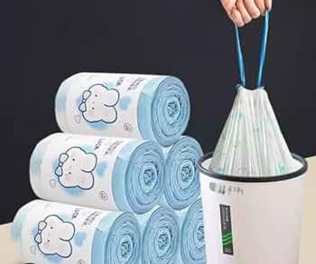 DRAWSTRING TRASH BAGS WITH CUTE RABBIT DESIGN