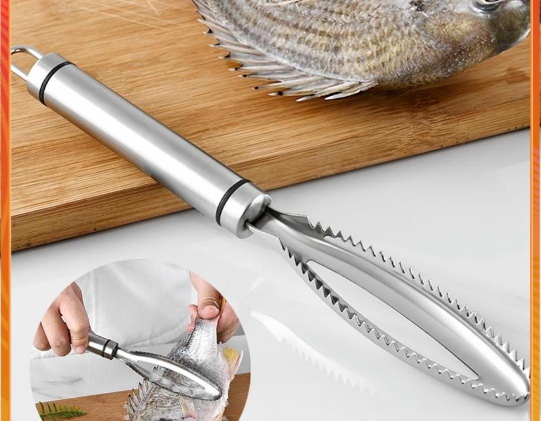 STAINLESS STEEL FISH SCALE REMOVER AND SCRAPER