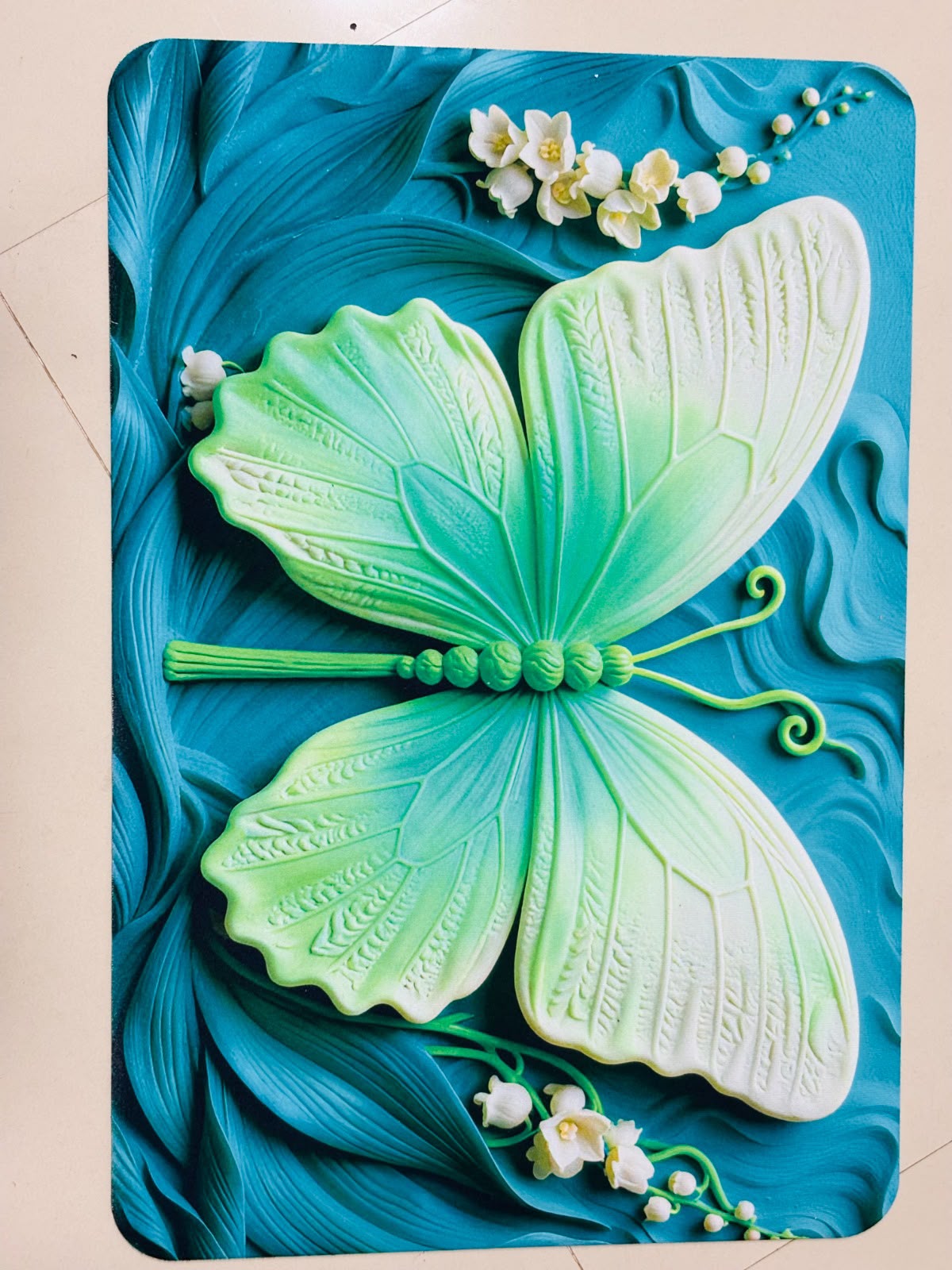 3D  FLOOR MAT – LUXURY FLORAL DESIGN