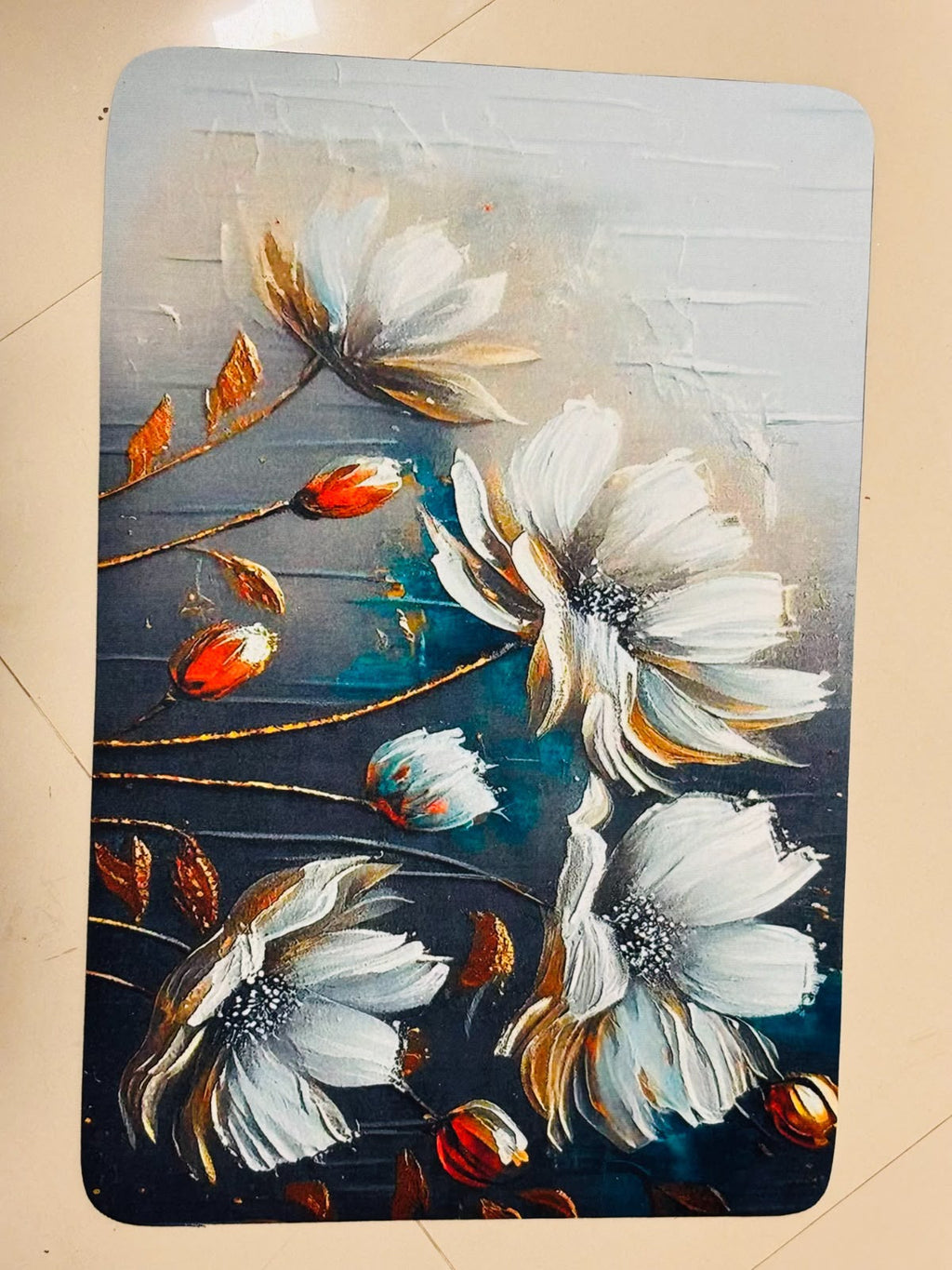 3D  FLOOR MAT – LUXURY FLORAL DESIGN