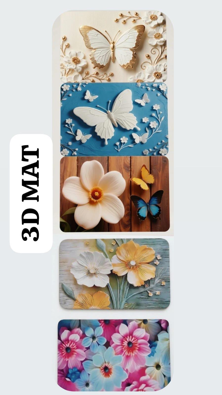 3D  FLOOR MAT – LUXURY FLORAL DESIGN