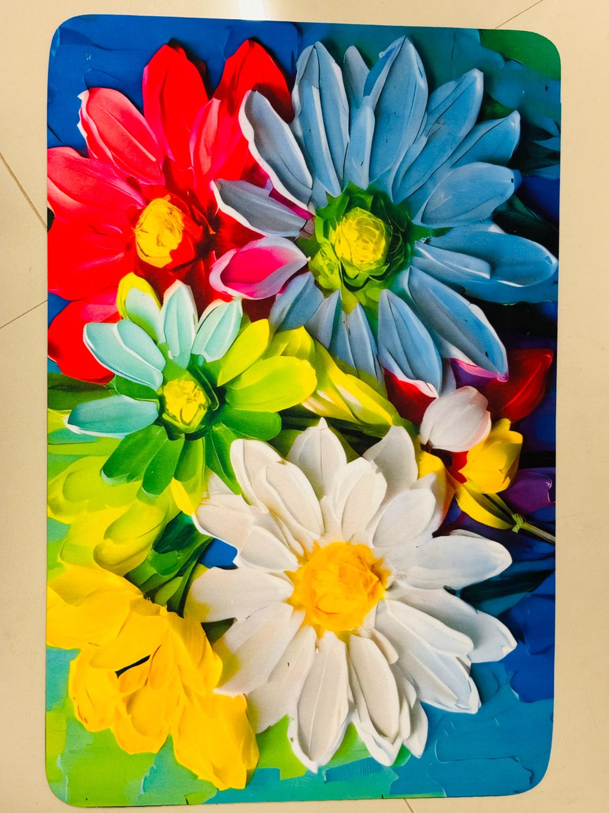 3D  FLOOR MAT – LUXURY FLORAL DESIGN