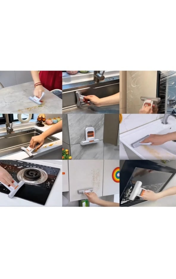 FOLDABLE HANDHELD FLOOR CLEANING SPONGE BRUSH