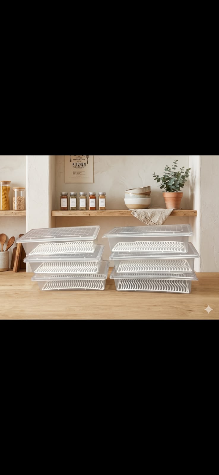 6 PCS FRIDGE STORAGE BOX SET