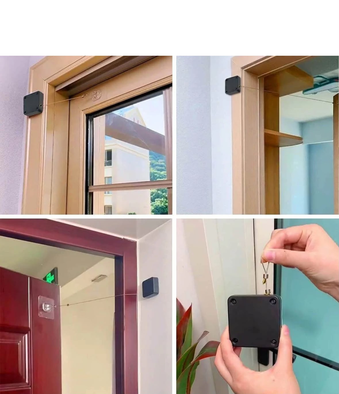 AUTOMATIC PUNCH-FREE RETRACTABLE DOOR CLOSER – HEAVY-DUTY MULTIFUNCTIONAL RESIDENTIAL AND COMMERCIAL DOOR CLOSING DEVICE WITH STEEL WIRE CABLE