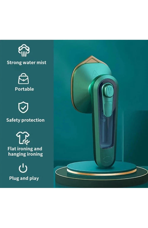 PORTABLE HANDHELD GARMENT STEAMER - MINI ELECTRIC STEAM IRON FOR HOME & TRAVEL