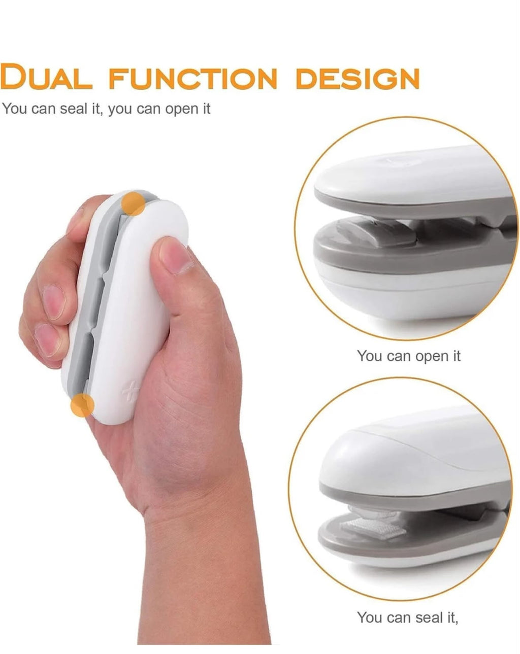 2-IN-1 PORTABLE MINI BAG SEALER AND CUTTER – HANDHELD HEAT SEALER FOR FOOD STORAGE, PLASTIC BAG RESEALER, AND KITCHEN GADGET