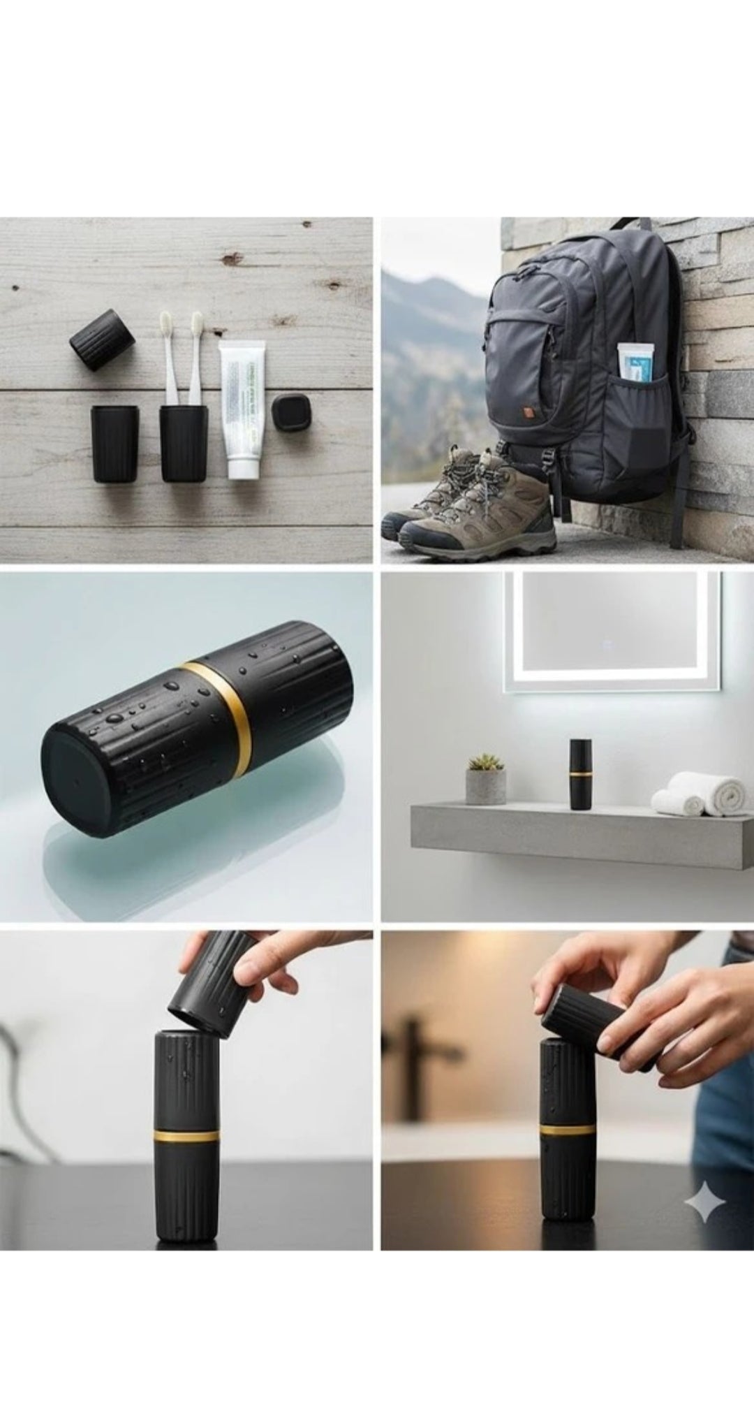 Portable Travel Toothbrush & Toothpaste Holder Case | Compact Dental Hygiene Storage Organizer for Travel, Business Trips, and Camping