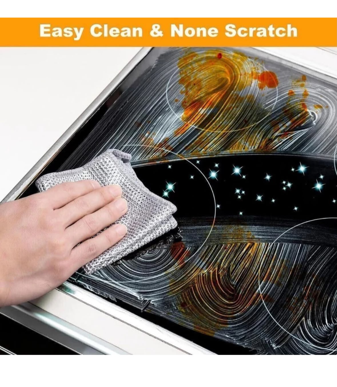 10-PIECE MULTIPURPOSE WIRE DISHWASHING RAG SET – NON-SCRATCH METALLIC MESH CLEANING CLOTHS FOR DISHES, PANS, STOVE TOPS, AND HOUSEHOLD SCRUBBING