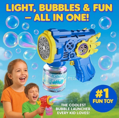 AUTOMATIC BUBBLE GUN TOY – FUN BUBBLE BLASTER FOR KIDS