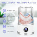 PORTABLE USB RECHARGEABLE AUTOMATIC GLASS WASHER – CORDLESS ELECTRIC SPINNING CUP BLENDER & CLEANER WITH