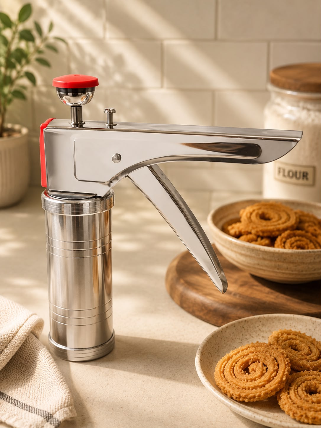 STAINLESS STEEL KITCHEN PRESS – 15 BLADE SET