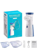 FREE DELIVERY                   PORTABLE MESH NEBULIZER MACHINE - HANDHELD ULTRASONIC INHALER WITH ADVANCED SELF-CLEANING TECHNOLOGY