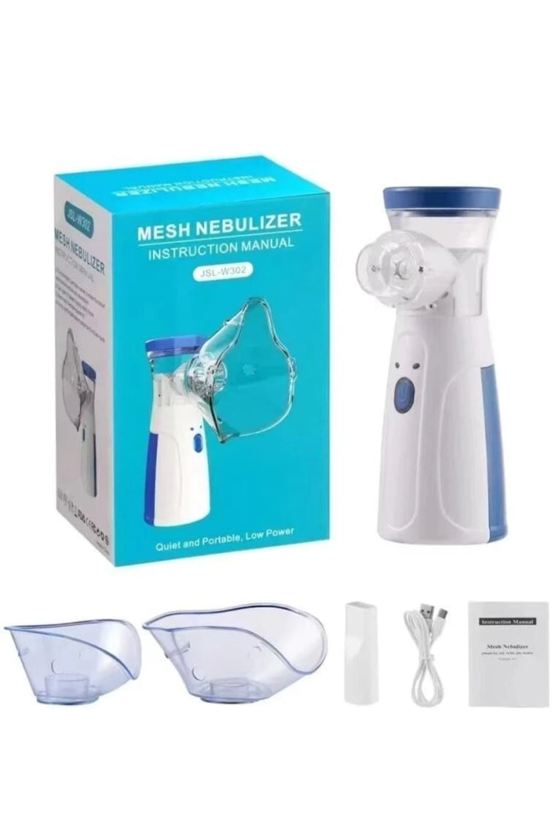 PORTABLE MESH NEBULIZER MACHINE - HANDHELD ULTRASONIC INHALER WITH ADVANCED SELF-CLEANING TECHNOLOGY