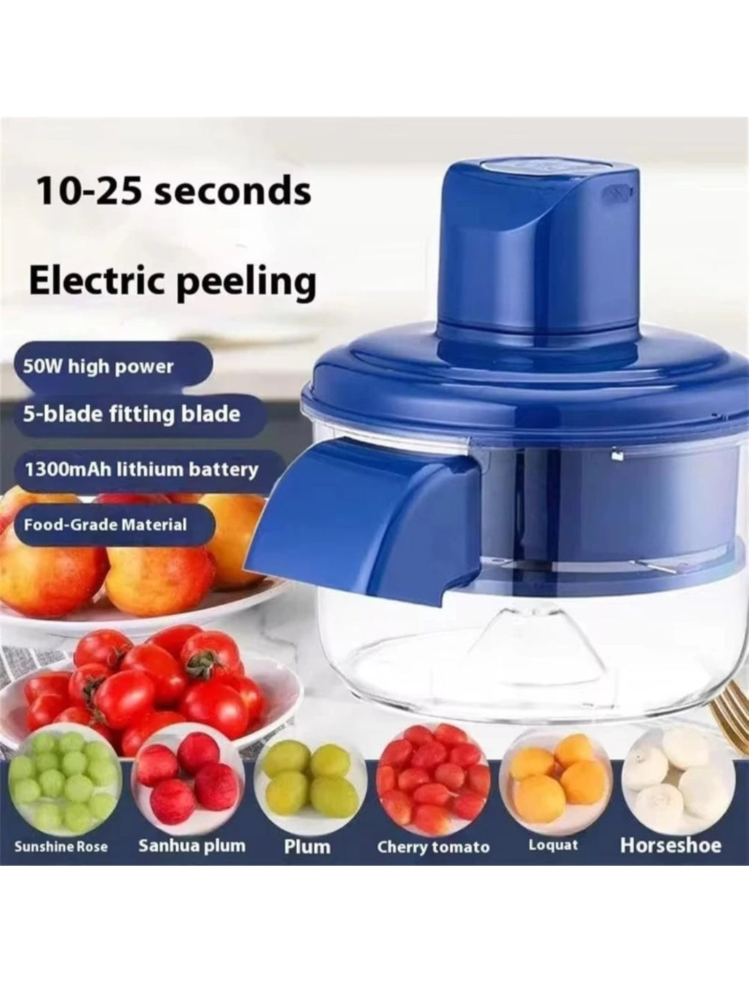 PREMIUM ELECTRIC FRUIT & VEGETABLE PEELER - AUTOMATIC QUICK PEELING MACHINE