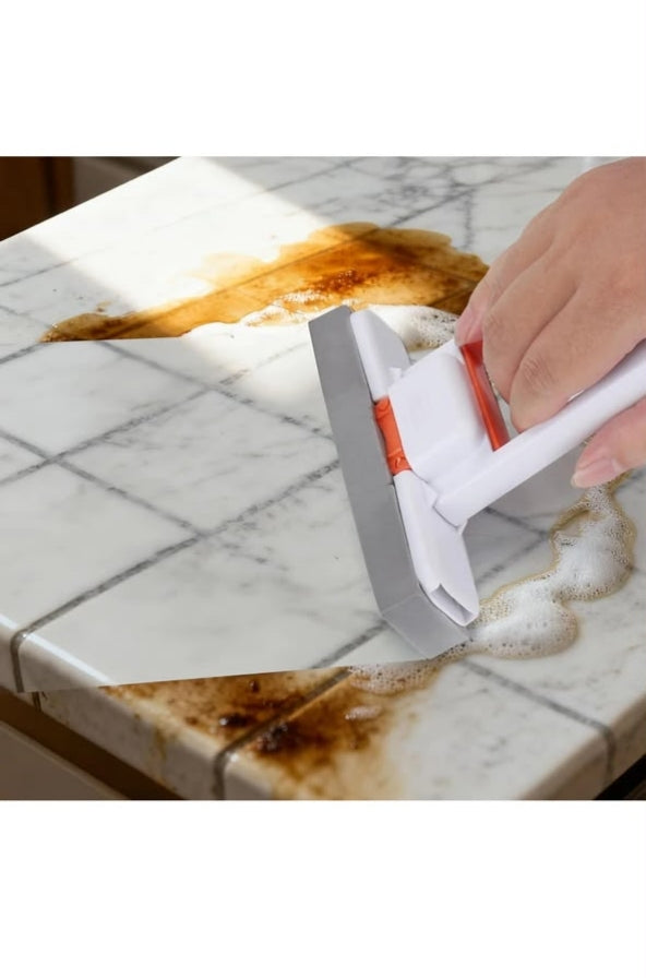 FOLDABLE HANDHELD FLOOR CLEANING SPONGE BRUSH