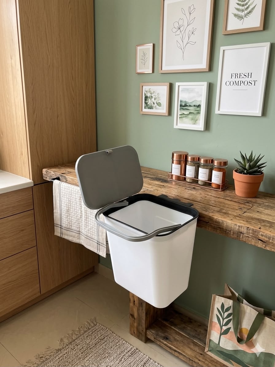 DISRUPTION WALL MOUNTED KITCHEN COMPOST BIN