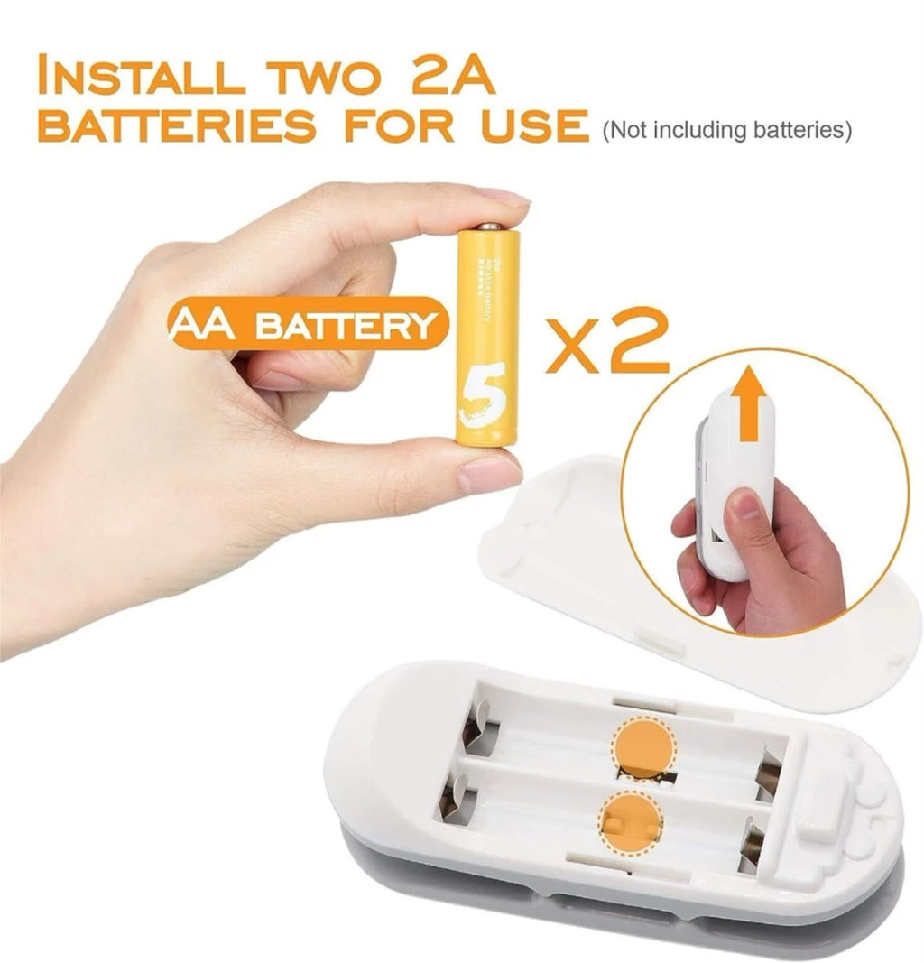 2-IN-1 PORTABLE MINI BAG SEALER AND CUTTER – HANDHELD HEAT SEALER FOR FOOD STORAGE, PLASTIC BAG RESEALER, AND KITCHEN GADGET