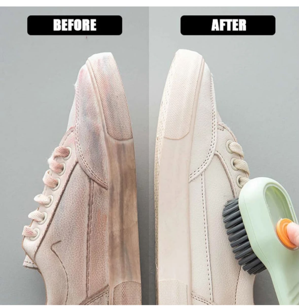 MULTIFUNCTIONAL LIQUID DISPENSING SHOE CLEANING BRUSH – ERGONOMIC SOFT-BRISTLE SCRUBBER FOR SHOES, CLOTHES, AND HOUSEHOLD CLEANING